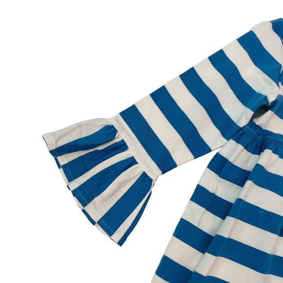 NWT Three Sisters 2T Pumpkin Patch Blue Stripe Dress - Picture 4 of 6